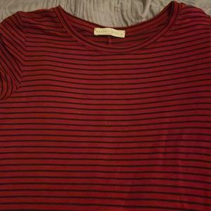 Black and red striped Tshirt dress